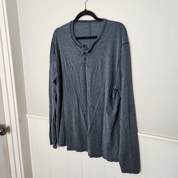 lululemon athletica Other - LULULEMON Grey Long Sleeve Henley Top